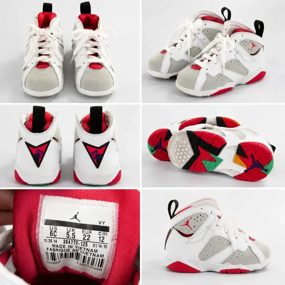 Nike Air Jordan 7 Retro BP (VY) Toddler Size 6c Hare 304773-125
